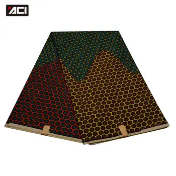 

ACI Best Quality Ankara African Wax Prints Fabric Tissu Wax Nigeria Textile 6 Yards/Piece Polyester Wax Tissu Africain For Dress