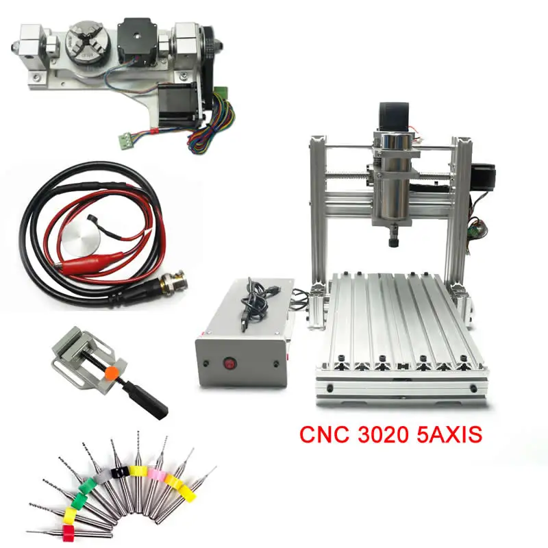 5axis cnc engraving machine mach3 control 3020 router mini 