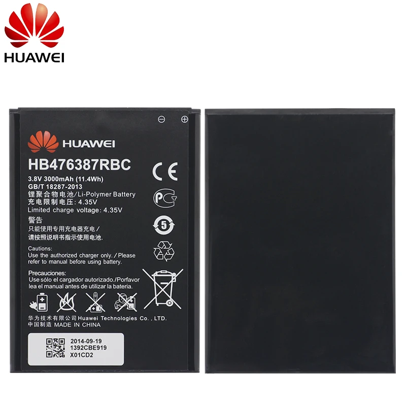 

Hua Wei Original Replacement Phone Battery HB476387RBC For Huawei Honor 3X G750 B199 3000mAh Phone Battery
