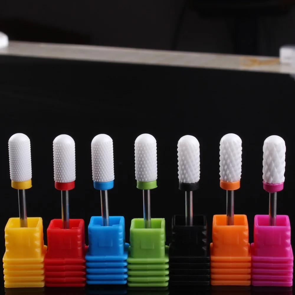 Buy TocassJo White Ceramic Nail Drill Bit Cylinder