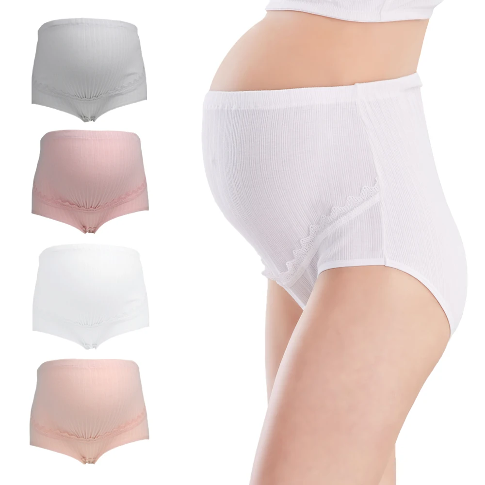 

Lace Maternity Panties Women High Waist Pregnancy Underwear Cotton Seamless Postpartum Mother Over Bump Underpants Lingeries