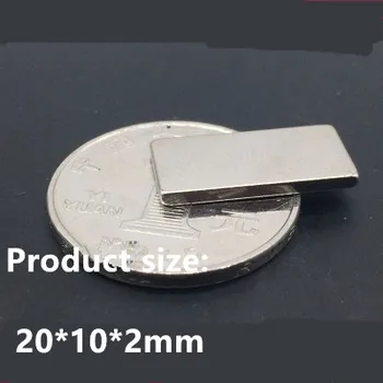 

50Pcs Super Strong Neodymium Magnet Block Cuboid Rare Earth Magnets N35 20 x 10 x 2mm Free shipping