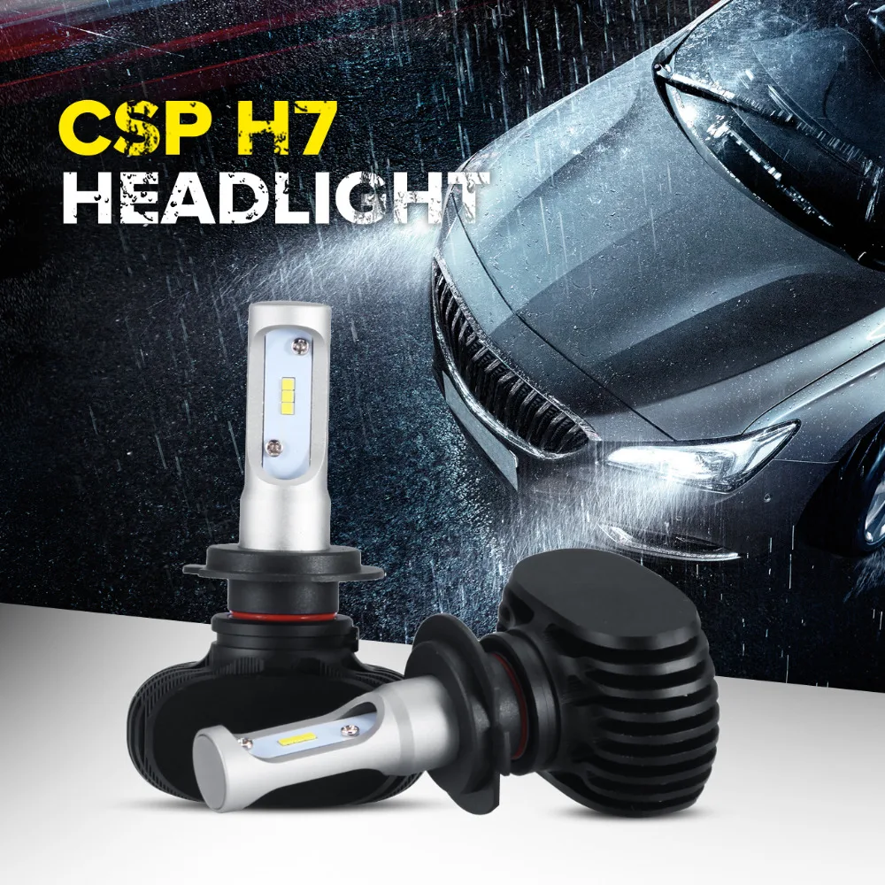 Auxmart H7 50W Single beam LED Headlight Bulb 6500K 8000LM 