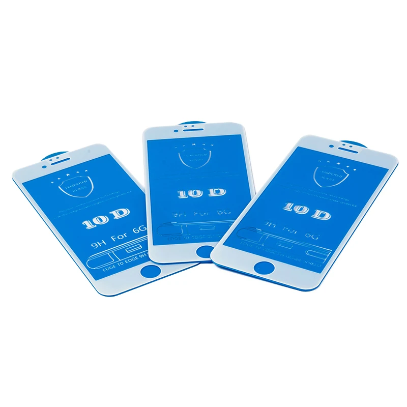 

50pcs/lot 10D Tempered Glass For iPhone 7 Screen Protector Full Cover Protective Glass For iPhone 7 Plus Black white color