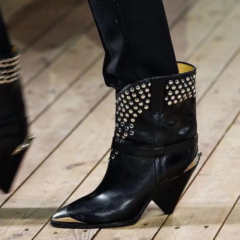 spike heeled boots