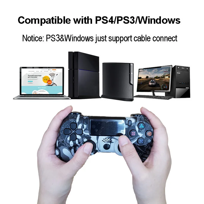 Беспроводной контроллер для PS4 Bluetooth DualShock джойстик с вибрационными геймпадами