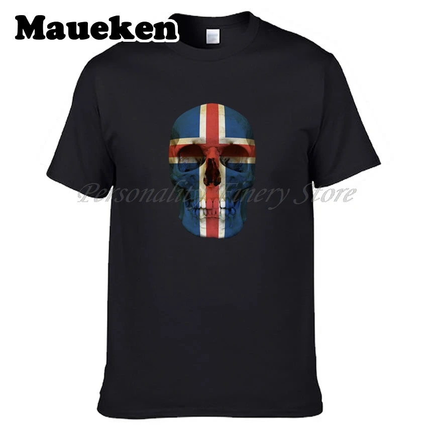 Aliexpress.com : Buy iceland Men's Skull Flag T shirts t