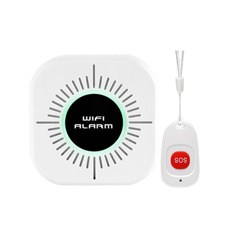 

Wireless Caregiver Alert System Patient Sos Call Button Elderly Help Pager Emergency Alarm Home Security Smart Phone App Contr