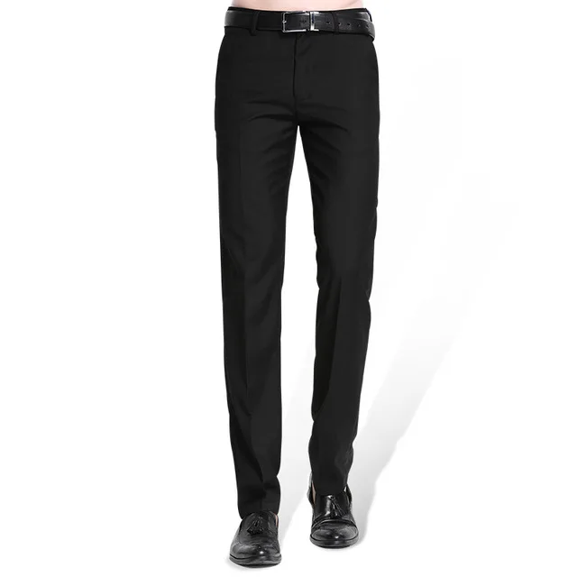 Men's Black Suit Separate Pant Flat Front Straight Slim fit Business ...