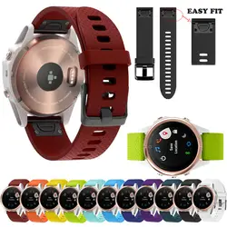20 мм Замена Силиконовые Quick Release Easy Fit Wirstband для Garmin Fenix 5S плюс ремешок Correas де reloj