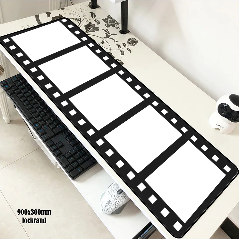  Movie Clapperboard pad mouse computer Professional gamer mouse pad 900x300x2mm padmouse xl mousepad