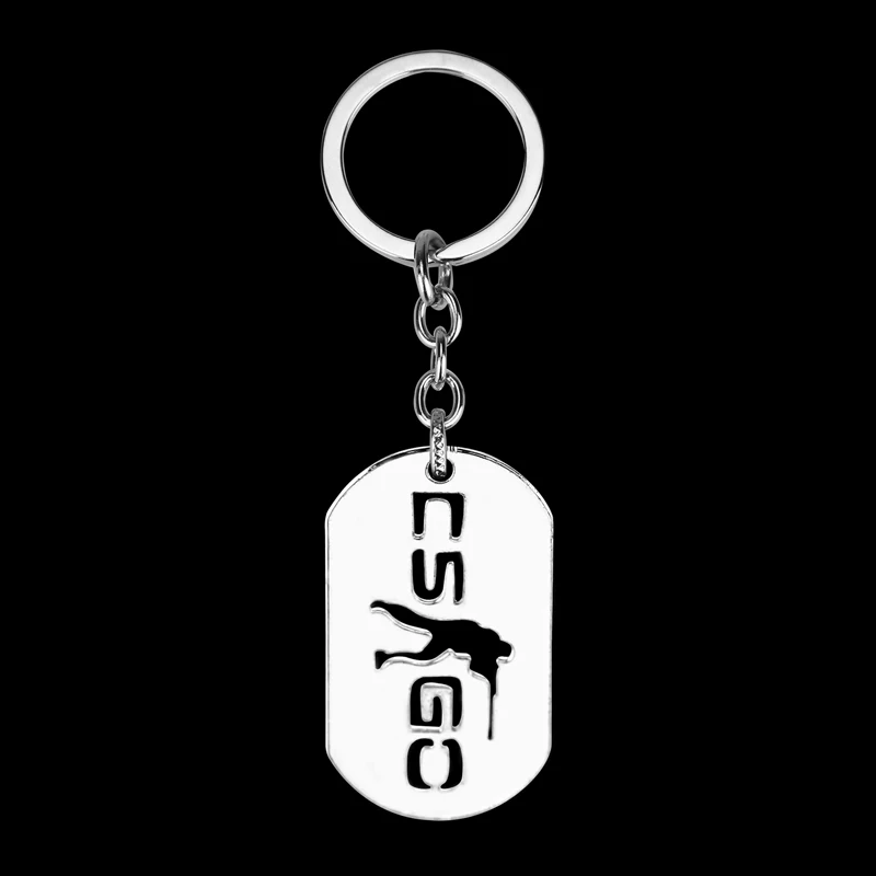 

Game Jewelry CSGO Stainless Steel Keychain Counter Strike CS GO Metal Key Chains For Men Male Keying Porte Clef Chaveiro Carro