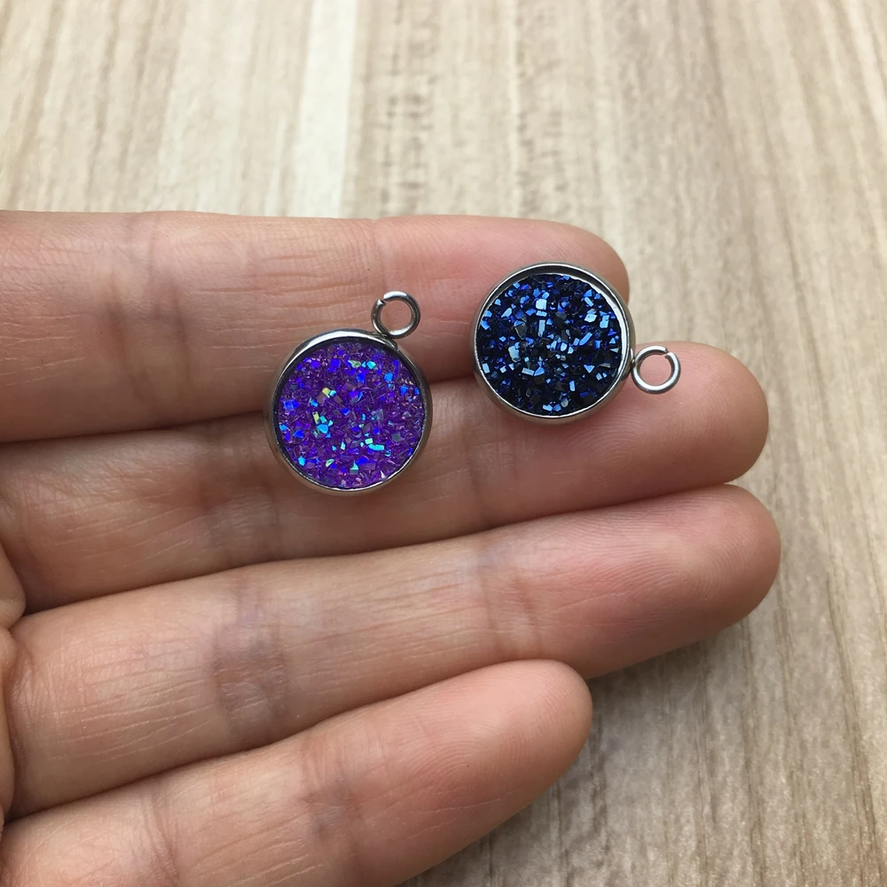 Tenacity Peiao Fit 12mm Glass Cabochons 20pcs Plated Stainless Iron