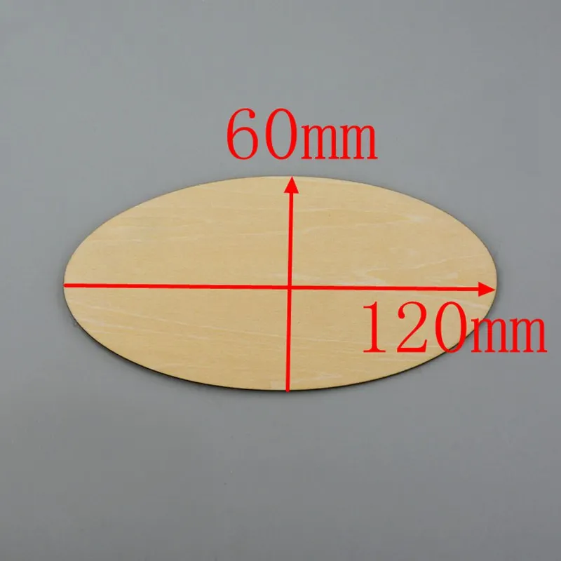 

30pcs/set 120mm Blank unfinished wooden oval crafts supplies laser cut rustic wood wedding rings ornaments 171176