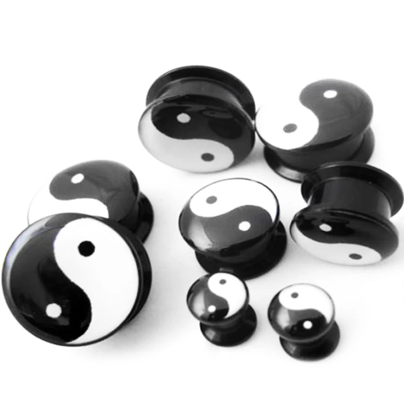 Акриловая вилка ушанка Yin Yang 1 пара подходит для ювелирных изделий из плоти и