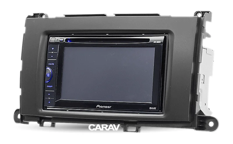 Радио фасции Для TOYOTA Sienna 2010- Двухканальное Радио DVD стерео CD панель тире крепление CARAV 11-202