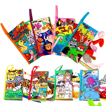 

Baby Early Educational Books Toy Child Rattles Mobiles Toy Toddlers Language English Stereoscopic Soft Cloth Book Animal Styles