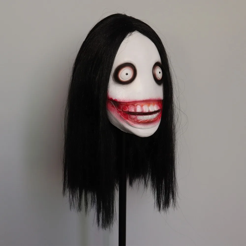 Горячая онлайн знаменитостей Инс игра JEFF THE KILLER Косплей Маска приведение ужас страшная латексная на все лицо маски вечеринка Хэллоуин