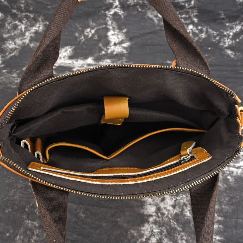 AETOO Retro leather color men's bag business leather men's handbag shoulder bag official Messenger bag vertical men's bag