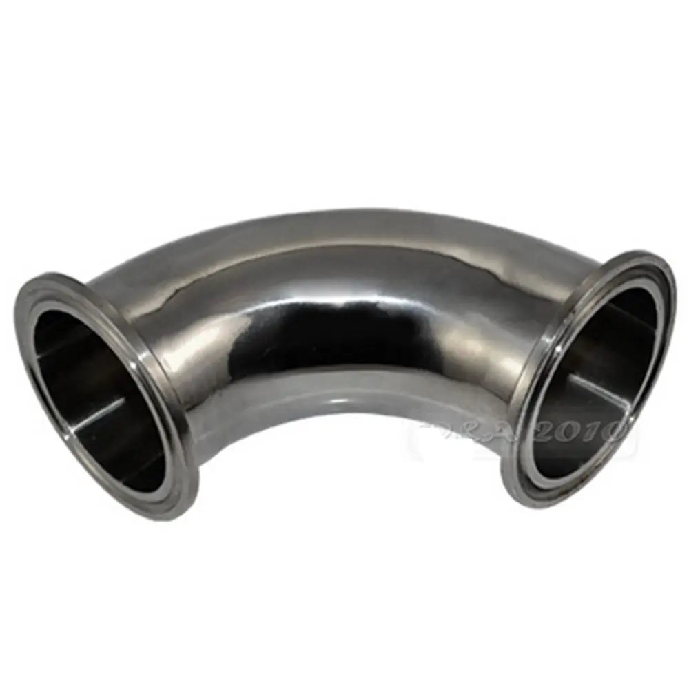 

1pc 76mm 3" 3 Inch 304SS 316SS 304 316 Stainless Steel Sanitary Tri Clamp 90 Degree Ferrule Welding Elbow