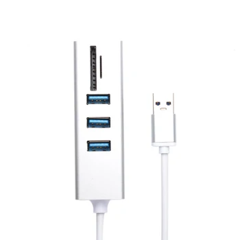 

5-In-1 USB 3.0 HUB & Card Reader,Includes 3-Port USB 3.0 Hub,an Micro and SD card reader, and Charge or Connect USB Devices wi