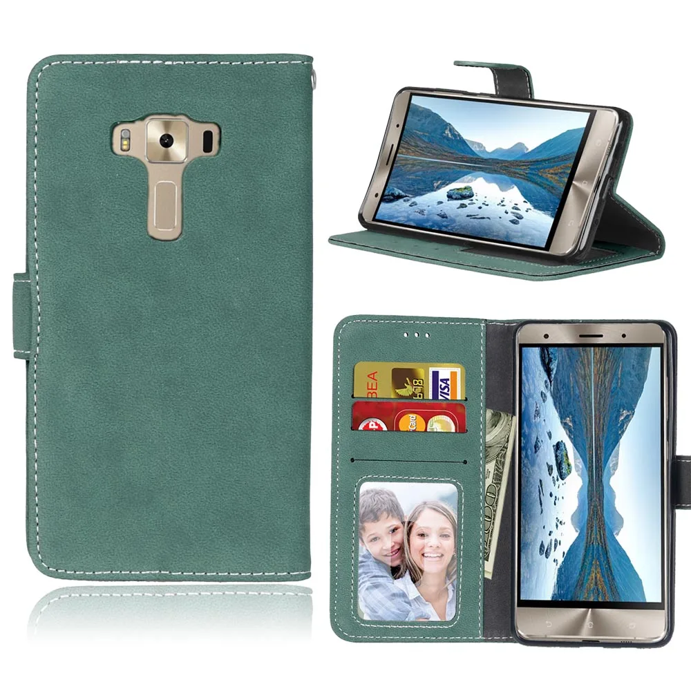 

For Asus Zenfone 3 Deluxe ZS570KL Cases Flip PU Leather Silicon Back Wallet Case Cover For Asus Zenfone 3 Deluxe ZS570KL Bag