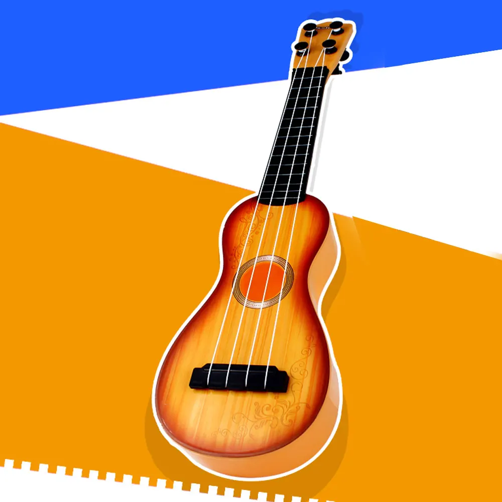 4 струны цвет случайный подарок на год ребенок укулеле, мини-гитара игрушка мини развивающая музыкальная инструменты забавное обучение начинающих