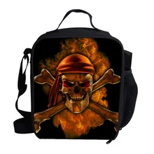Популярный Персонаж Обед сумка для детей Обувь для мальчиков череп обед мешок Термальность охладитель для детей Пираты Карибского моря Джек Воробей сумка