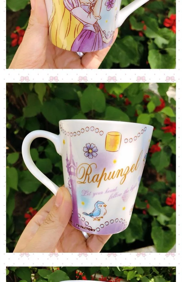 Фарфоровая керамическая чайная кофейная кружка с изображением милой Русалочки Ариэль Алисы Рапунцель принцессы Минни