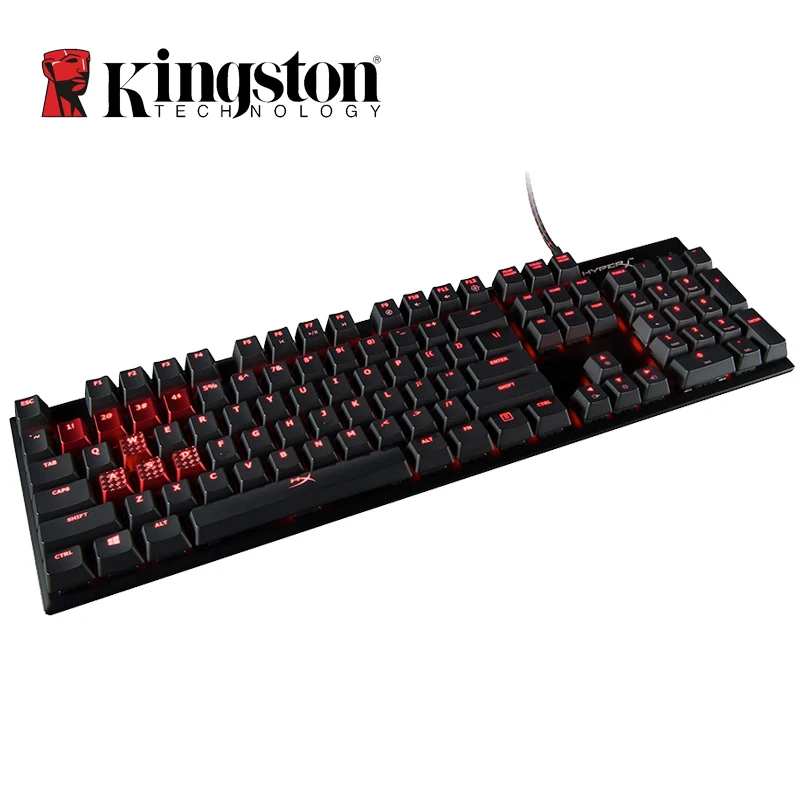 

Kingston HyperX Alloy FPS Mechanical Keyboard with USB Charging Port Solid Steel Frame Cherry MX Ergonomics Gaming Keyboards