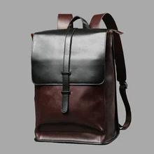 Vintage Laptop Leather Backpacks for School Bags Men PU Travel Leisure Backpacks Retro Casual Bag Schoolbags Teenager Students Vintage Laptop Leather Backpacks for School Bags Men PU Travel Leisure Backpacks Retro Casual Bag Schoolbags Teenager Students