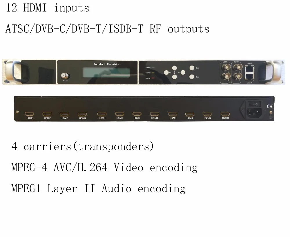 4 transponders 1080P multi HDMI to DVB-C/DVB-T/ATSC/ISDB-T encoder modulator Digital TV Headend QAM RF Modulator VEK-4782I-12/16 4 transponders 1080P multi HDMI to DVB-C/DVB-T/ATSC/ISDB-T encoder modulator Digital TV Headend QAM RF Modulator VEK-4782I-12/16