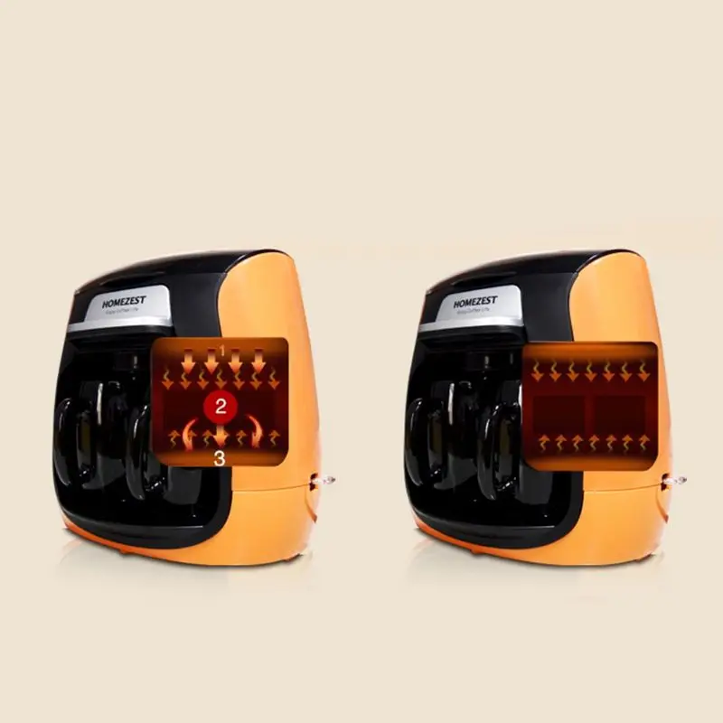 

Full-automatic Household Coffee Maker With Double Cups American Coffee Machine