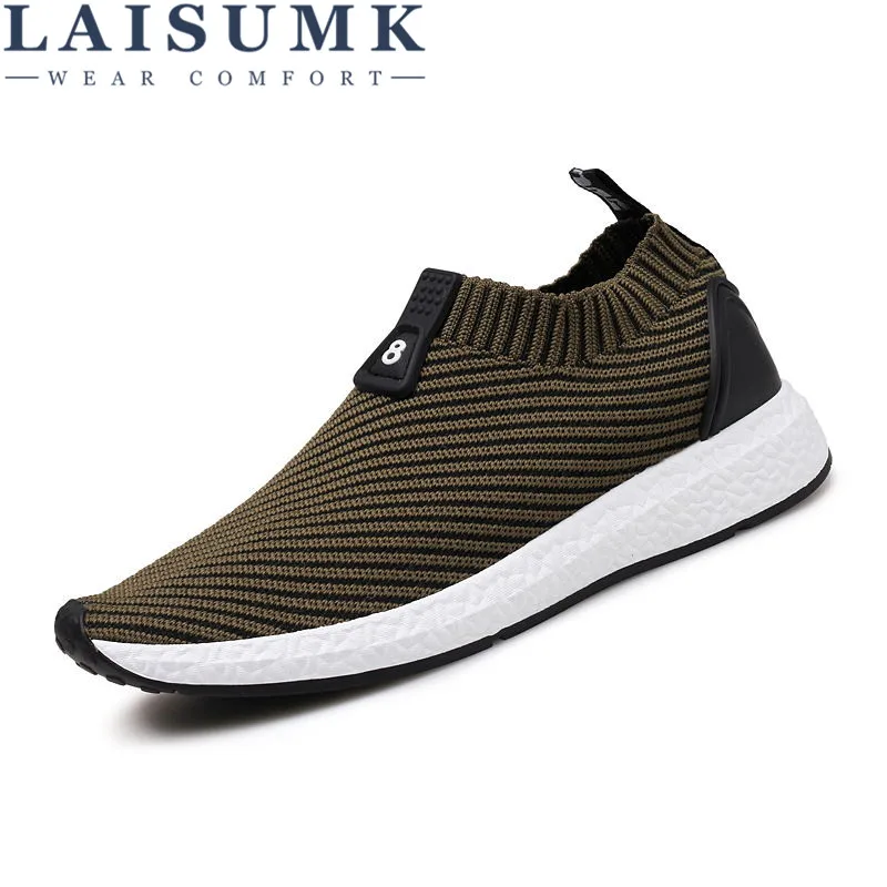 

2019 LAISUMK Breathable Outdoor Shoes For Male New Cheap Slip-On Men Sneakers Zapatillas