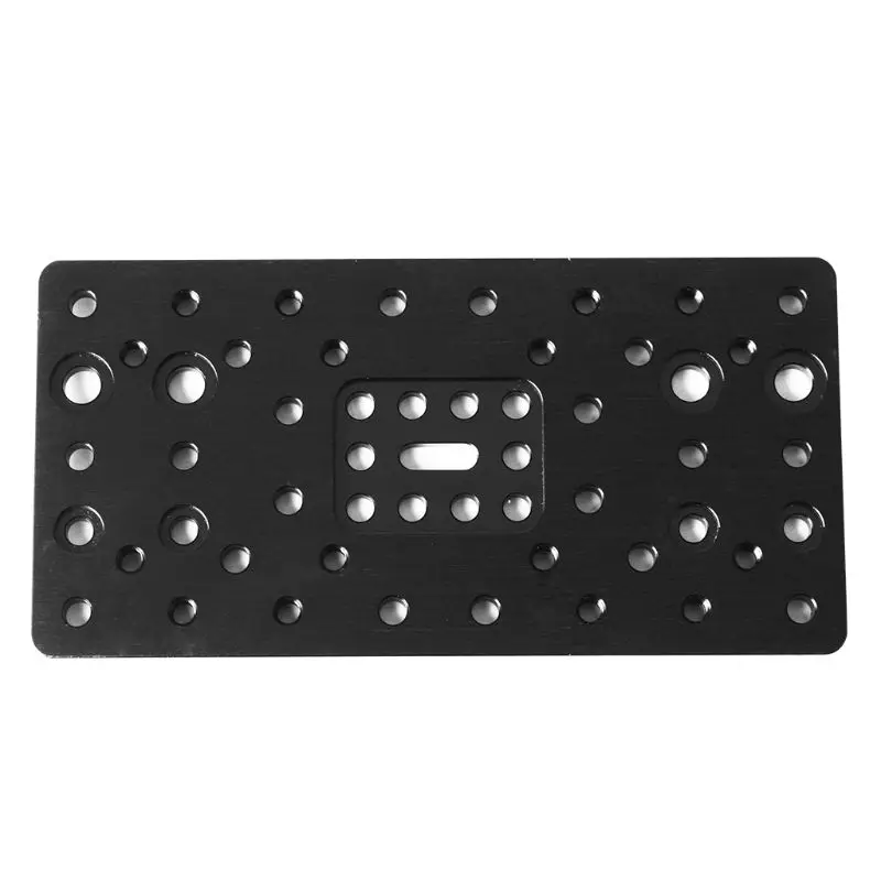 

Black Metal Aluminum Plate C-Beam Construction Board with Two Times Width Mounting Bracket for 3D Printer Parts Accessories