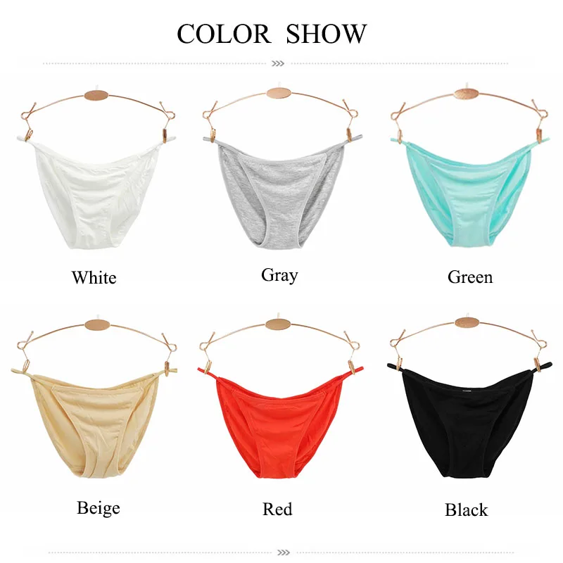 BllooBeell 4pcs Low Waist Women's Underwear Panties Sexy Modal Briefs Bikini Solid Female Thong Seamless Lady G String Size M/L