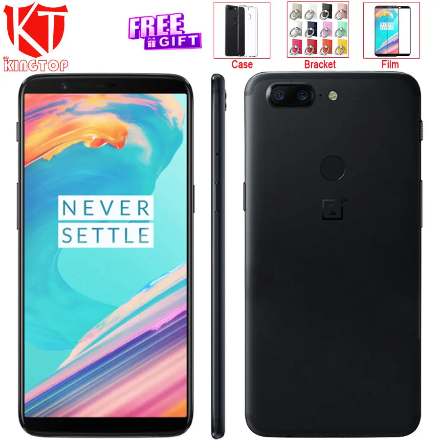 Мобильный телефон OnePlus 5 T 5 T 6 ram 64 rom, Восьмиядерный процессор Snapdragon 835, экран 6,01 дюйма, 18:9, камера заднего вида 20 Мп+ 16 МП, 4G, мобильный телефон