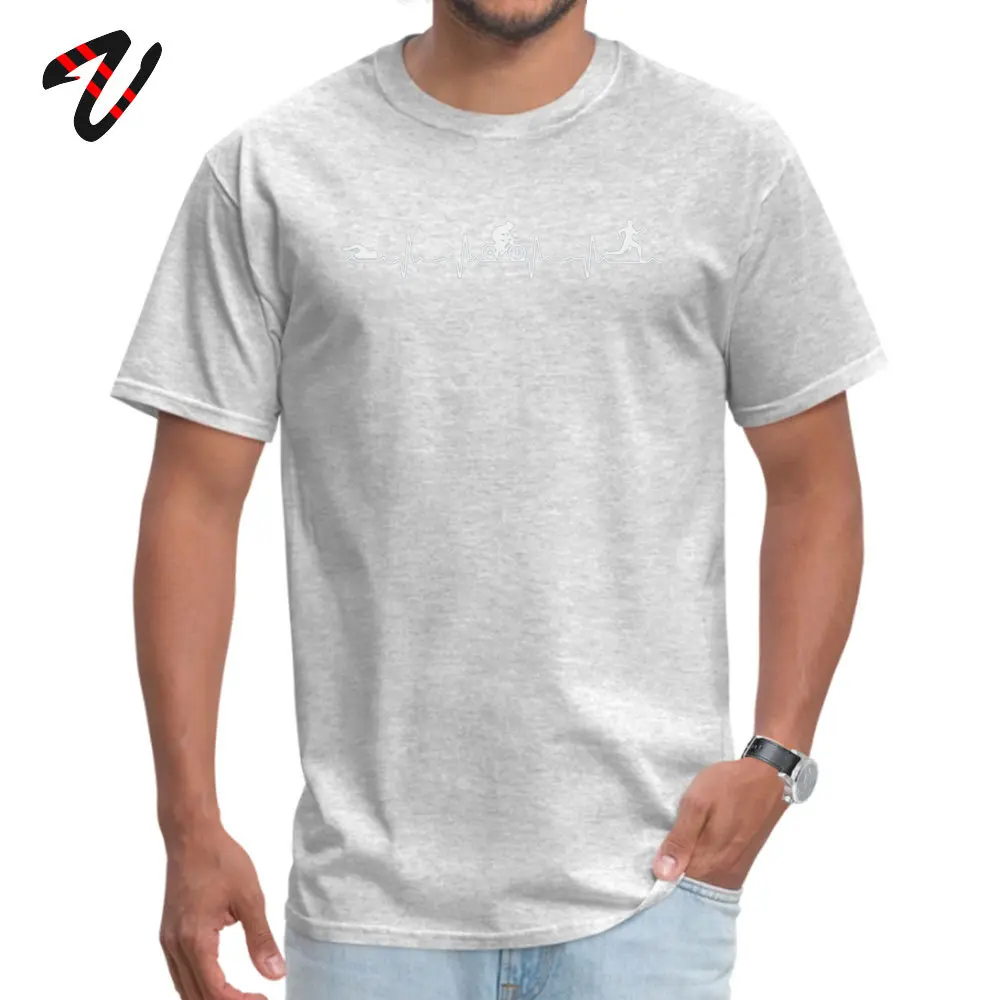 3D المطبوعة أحب الترياتلون نبضات Crewneck تي شيرت عشاق يوم المحملات قصيرة المتناثرة للرجال المتضخم المصارعة المهوس T قمصان