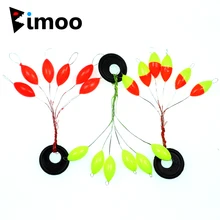Bimoo 10 сумка = 100 набор Флюоресцентный красно-желтый красный овальные рыболовные снасти плавающие бусины позиционирование свинца рыболовные снасти аксессуары s m l xl