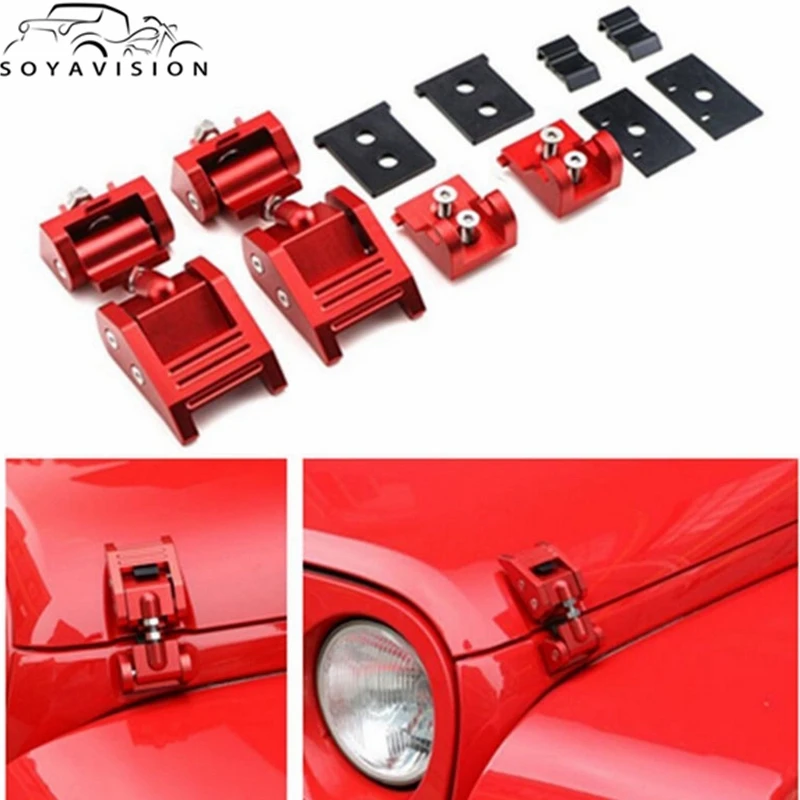 Aluminum Hood Lock Assembly Catch Latches for 2007-2015 Jeep Wrangler JK & Unlimited Black-1 Pair d.111jpg.j1pg