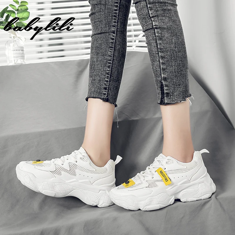 

Sneakers for Women 2019 Summer Women Casual Shoes White Sneakers Ladies Platform High Heel Sneakers Chunky Shoes Basket Femme