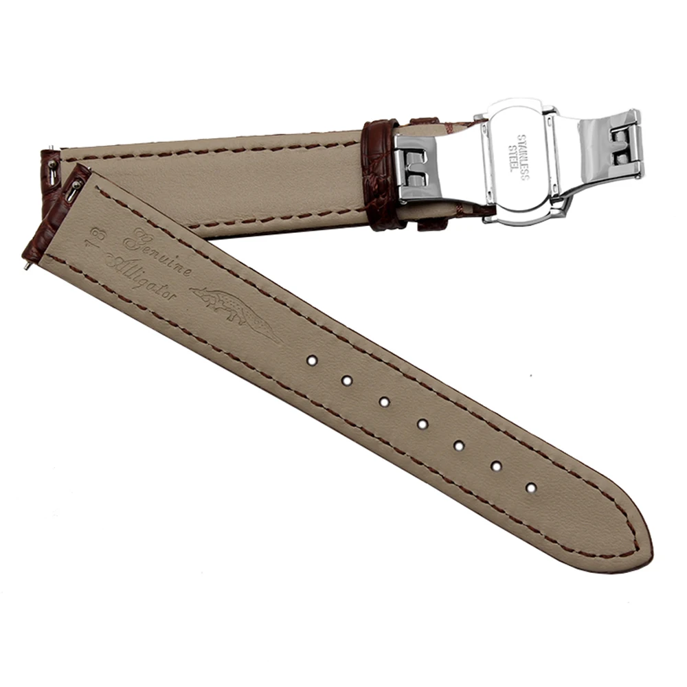 Ремешок из крокодиловой кожи для наручных часов Hauwei 18 мм|watch band 18mm|watch bandband 18mm |