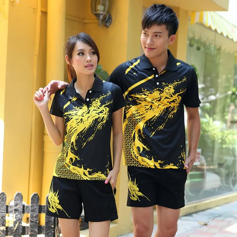 

Men&Women Tracksuit Jersey Breathable Badminton Shirt Uniforms Table Tennis Clothes Team Game Short Sleeve T Shirts & Shorts