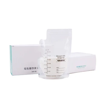 

30Pcs / Lot Baby Breast Milk Storage Bag Liquid 250ml Safe Food Storage Bags One-time Use Breast Milk Freezer Bags Safe Feeding