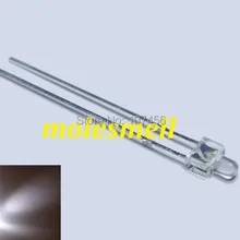 500 шт 2 мм белый прозрачный 12000MCD светодиодный яркий белый светодиодный s светильник