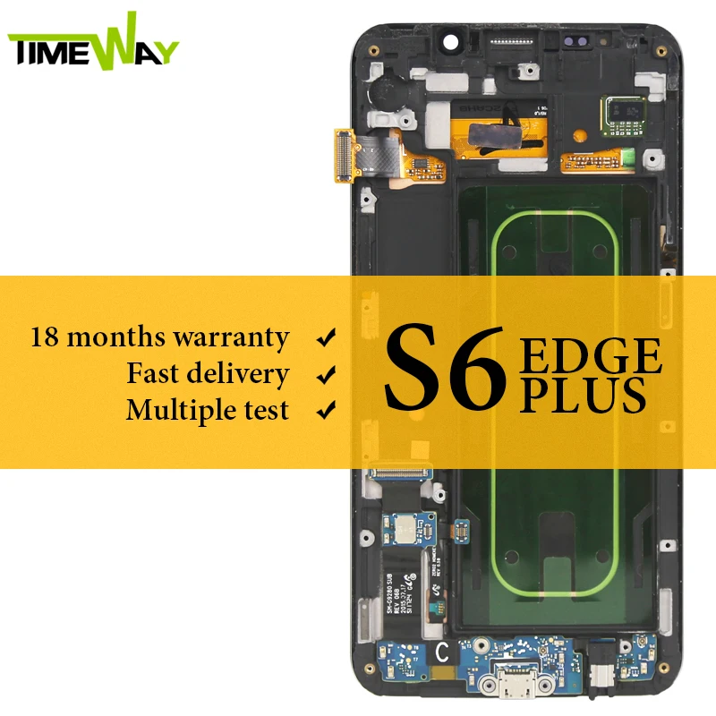 

100% Tested For Samsung S6 Edge Plus LCD Dispaly With Frame With Touch Screen Assembly For Samsung G928F LCD Screen Super AMOLED