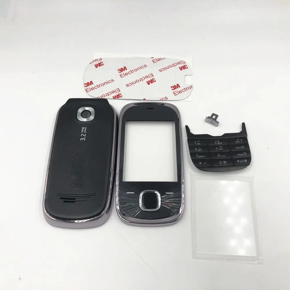 

New Full Complete Mobile Phone Housing Cover Case+English Keypad For Nokia 7230+Logo