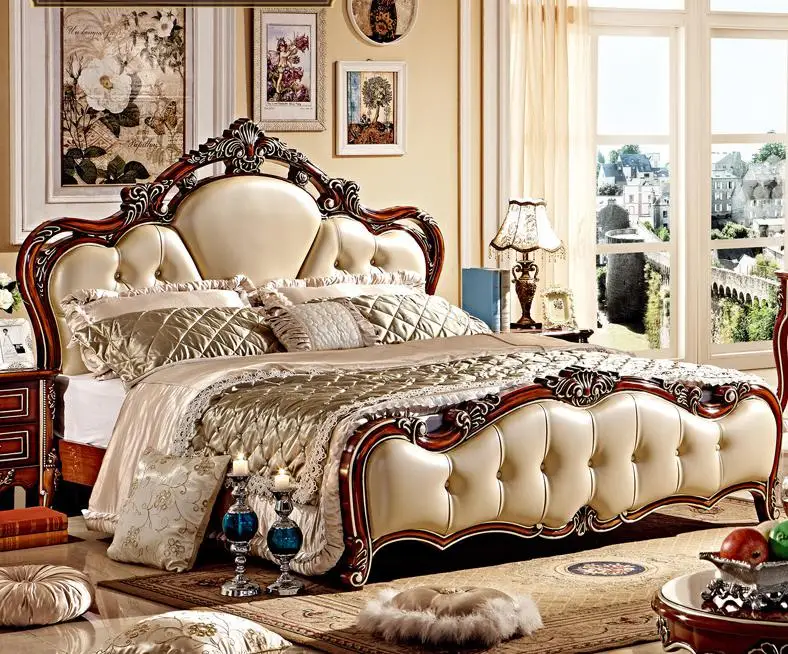 European Style High Quality 5 Pcs Bedroom Set With Carving From Foshan Furniture European Style High Quality 5 Pcs Bedroom Set With Carving From Foshan Furniture