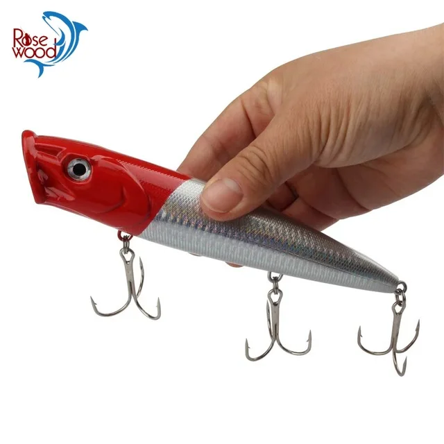 

1PCS RoseWood Fishing Lure 65g 165mm Topwater Fishing Lures Big Popper Lure Crankbait Minnow Swimming Fishing Bait Leurre Peche