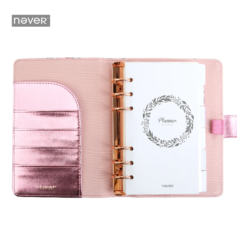 NEVER rose series spiral notebook Monthly Weekly planner 2018 agenda organizer personal diary Vintage stationery school supplies